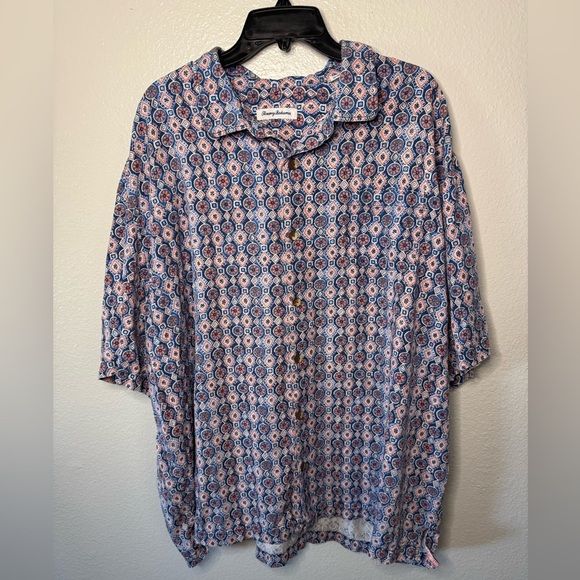 Tommy Bahama Silk Button Down Shirt - Picture 1 of 6